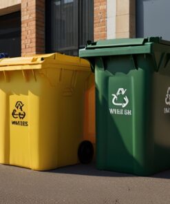 240 litre blue wheelie bin