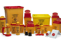 healthmark red biohazard bins