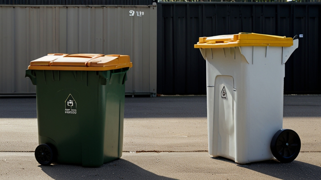 240l green wheelie bin