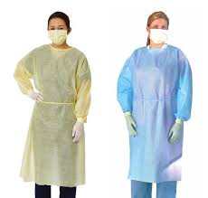 Alternative view of disposable isolation gown x-large