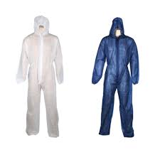 Disposable coverall top blue small