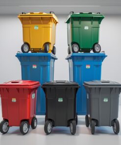 Compact 80 Litre Small Wheelie Bin,