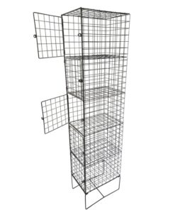 Wire Metal Locker - Powder Coated Steel Mesh - Single - 5 Doors - 5 Tier
