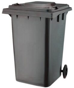 360L Wheelie Bin - 2 Wheel - Plastic - Black