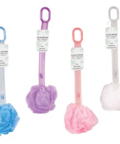 Bath Brush with Handle 38cm Assorted Colours