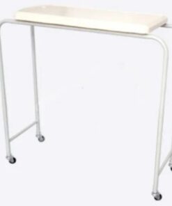 Trolley Stainless Steel with wheels – Wooden Top