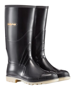 Wayne Gumboot Mens Knee L Black/Ivory Size 7