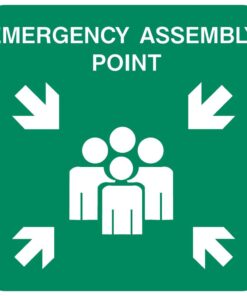 Small Emergency Assembly Point safety sign